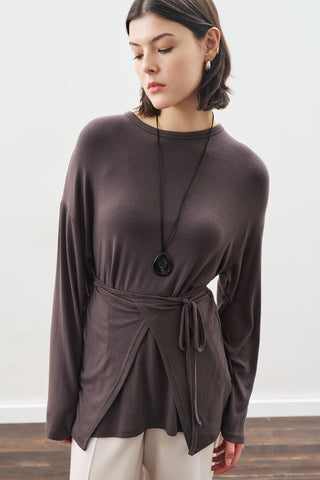 Tie Waist Blouse Anthracite