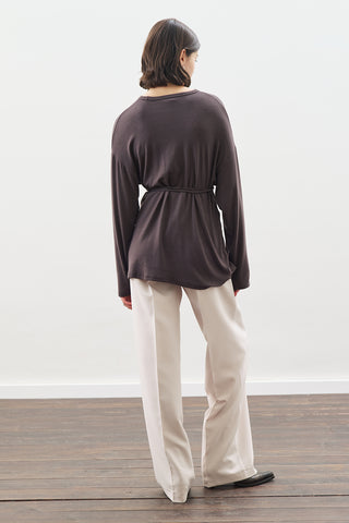 Tie Waist Blouse Anthracite