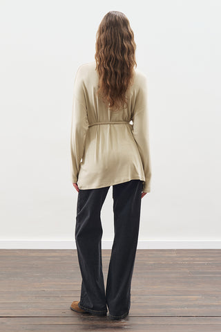 Tie Waist Blouse Stone