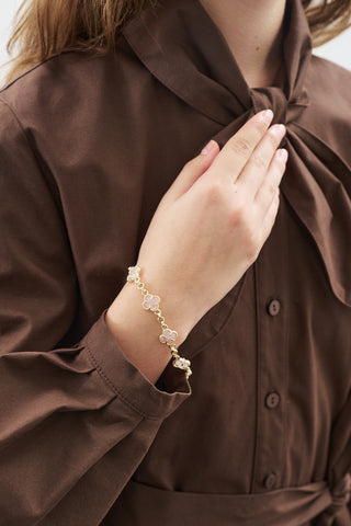 Clover Detail Bracelet Gold