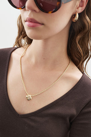 Zircon Woven Chain Necklace Standard