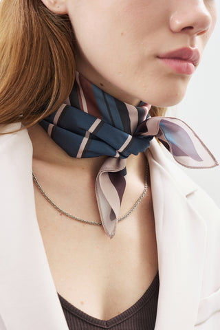 Patterned Mid Size Satin Scarf Elodi
