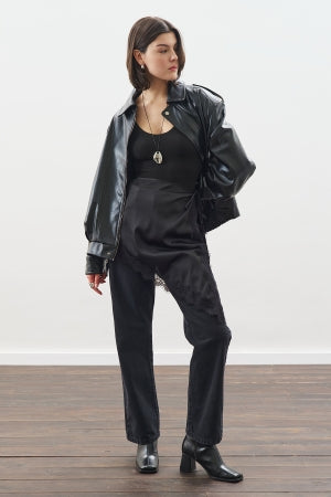 Lace Trim Waist Belt Black