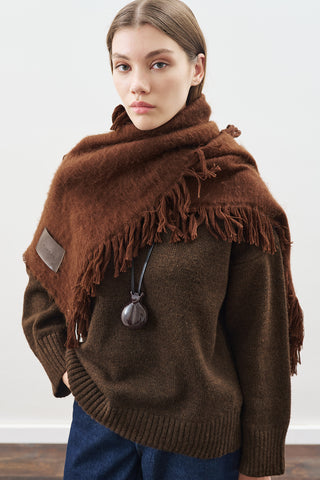 Fringed Scarf Brown