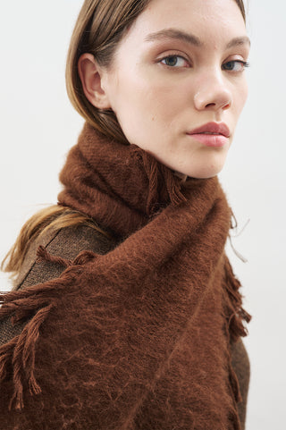 Fringed Scarf Brown
