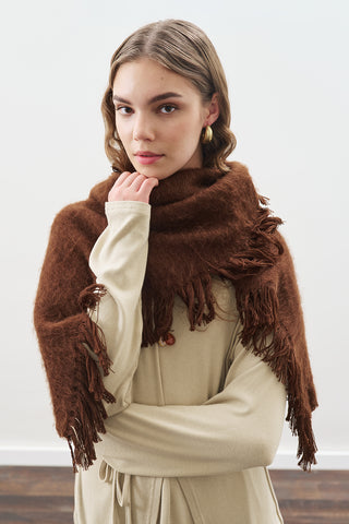 Fringed Scarf Brown