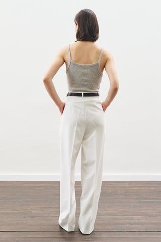 Dona Pleated Palazzo Trousers Ecru