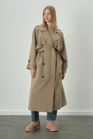 Premium Oversize Trench Coat Light Beige