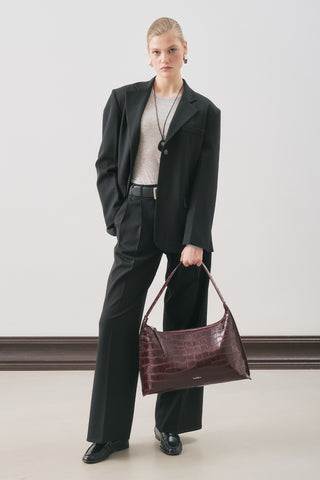 Jun Single-Button Blazer Black