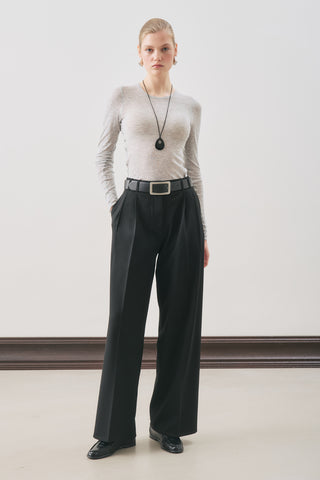 Dina Pleated Trousers Black