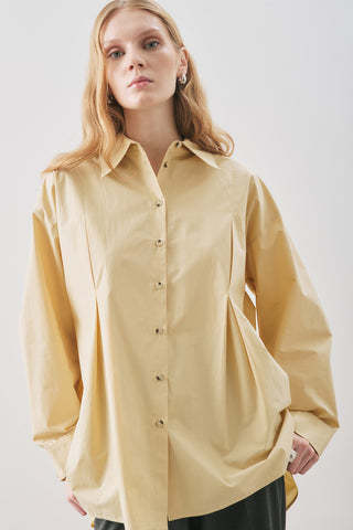 Panelled Design Shirt Soft Yellow