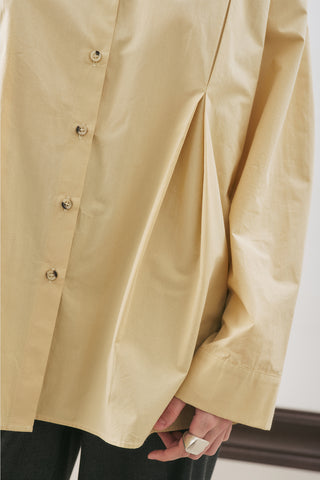 Panelled Design Shirt Soft Yellow