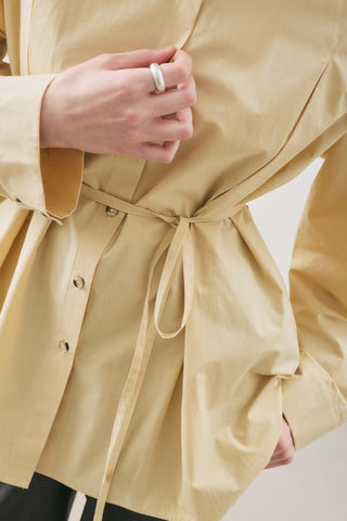 Panelled Design Shirt Soft Yellow