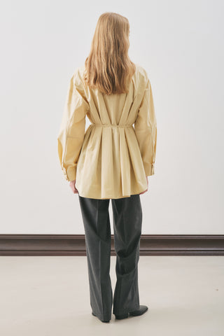 Panelled Design Shirt Soft Yellow