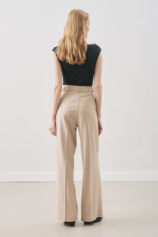 Dina Pleated Trousers Beige