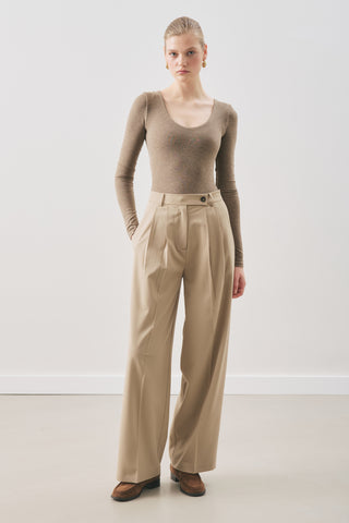 Classic Pleated Trousers Pistachio