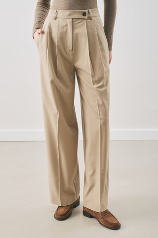 Classic Pleated Trousers Pistachio