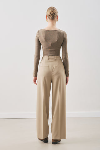 Classic Pleated Trousers Pistachio