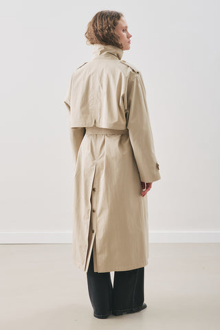 Zurich Oversized Trench Coat Sand