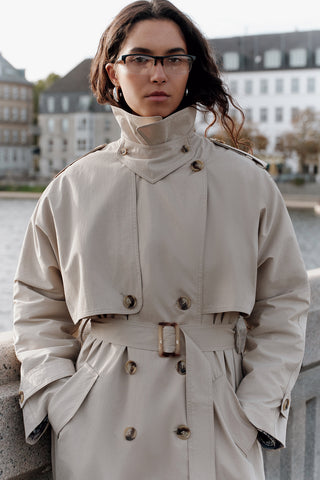 Zurich Oversized Trench Coat Sand