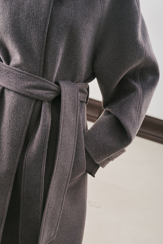 Premium Wool Long Coat Anthracite