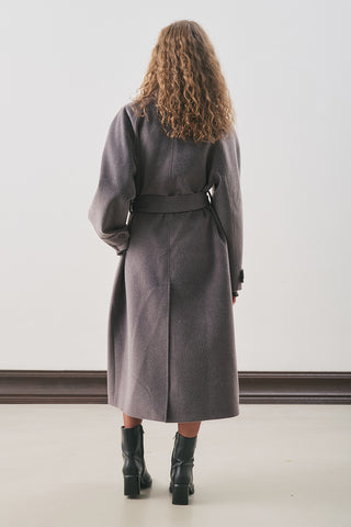 Premium Wool Long Coat Anthracite