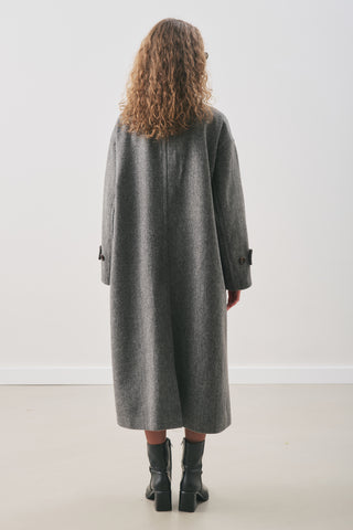 Rai Oversized Wool Coat Anthracite