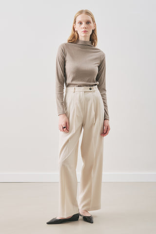 Classic Pleated Trousers Beige