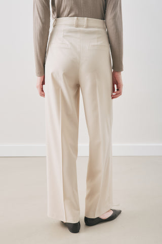 Classic Pleated Trousers Beige