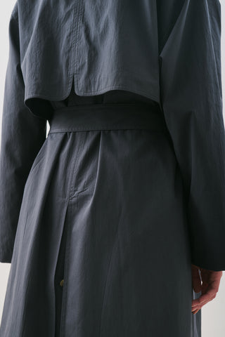 Zurich Oversized Trench Coat Navy Blue