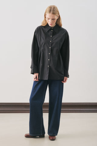 Panelled Design Shirt Black