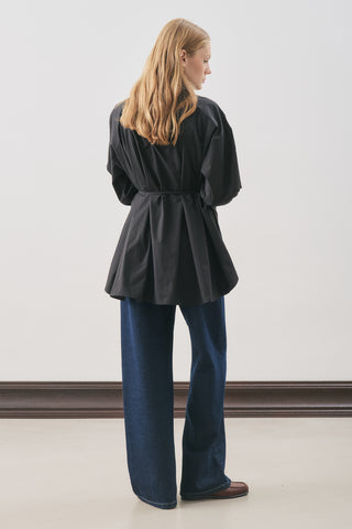 Panelled Design Shirt Black