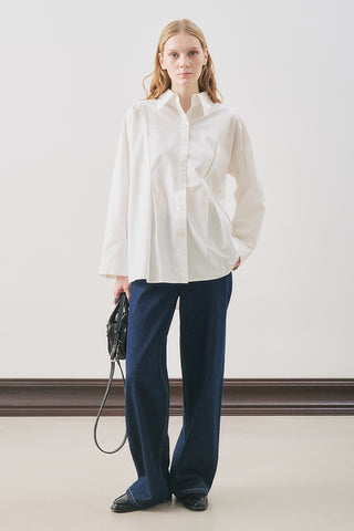 Panelled Design Shirt Ecru