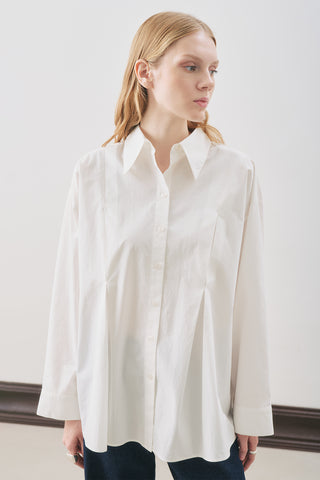Panelled Design Shirt Ecru