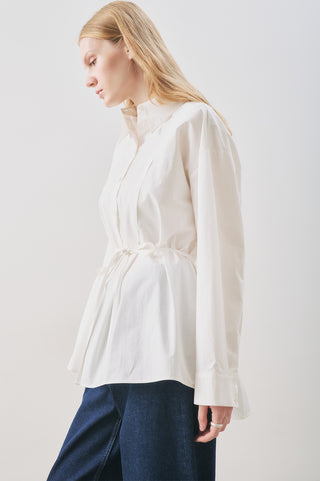 Panelled Design Shirt Ecru