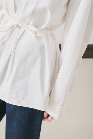 Panelled Design Shirt Ecru