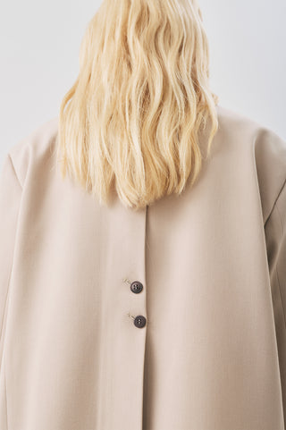 Jun Single-Button Blazer Beige