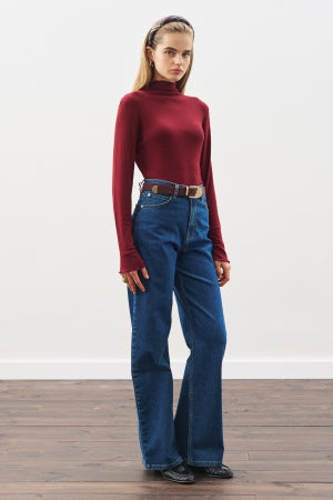 Soft Wide Leg Jeans Dark Blue