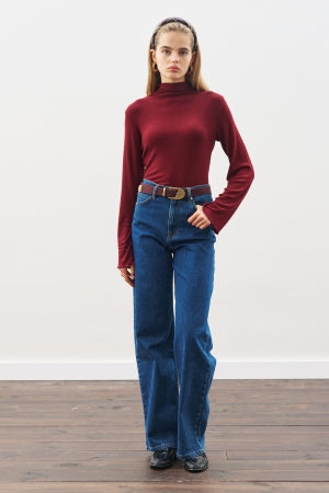 Soft Wide Leg Jeans Dark Blue