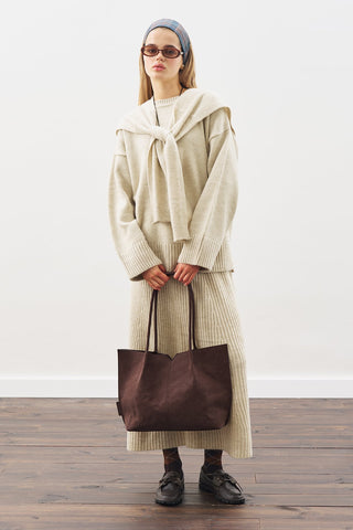 Suede Momo Bag Dark Brown
