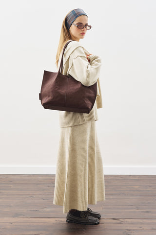Suede Momo Bag Dark Brown