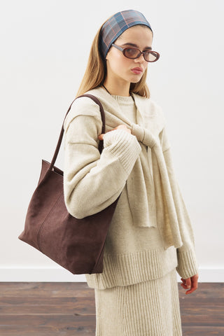 Suede Momo Bag Dark Brown