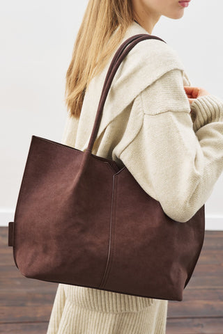 Suede Momo Bag Dark Brown
