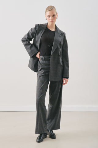 Classic Checked Trousers Grey Plaid