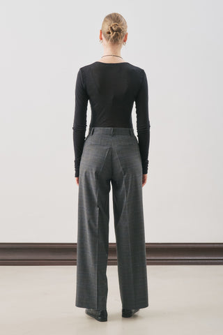 Classic Checked Trousers Grey Plaid