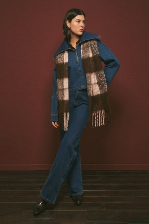 Soft Wide Leg Jeans Dark Blue