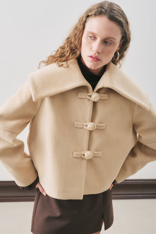 Isabel Short Wool Jacket Beige
