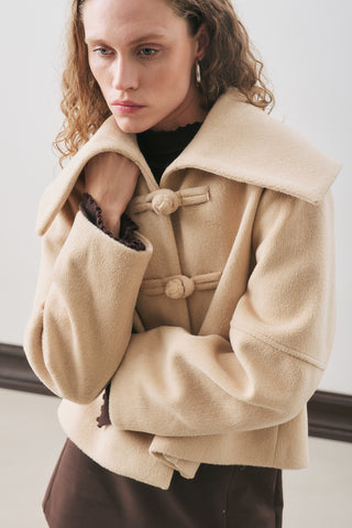 Isabel Short Wool Jacket Beige