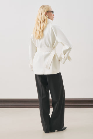 Premium Oversized Wool Coat Ecru