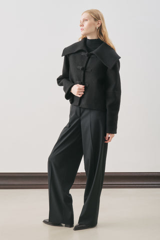 Isabel Short Wool Jacket Black